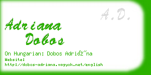 adriana dobos business card